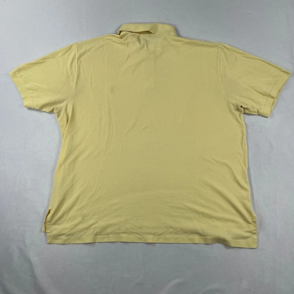 Polo Ralph Lauren Polo Shirt Yellow Short Sleeve Pima Cotton Mens 2XL Big